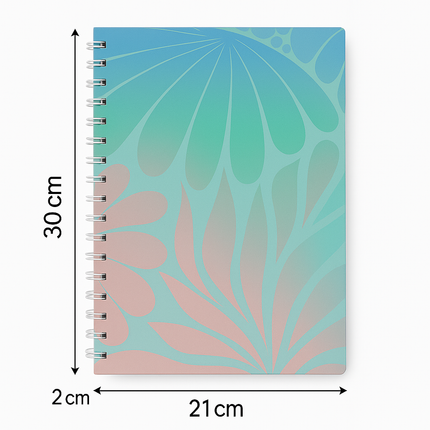 Premium A4 Spiral Notebook(Aqua)