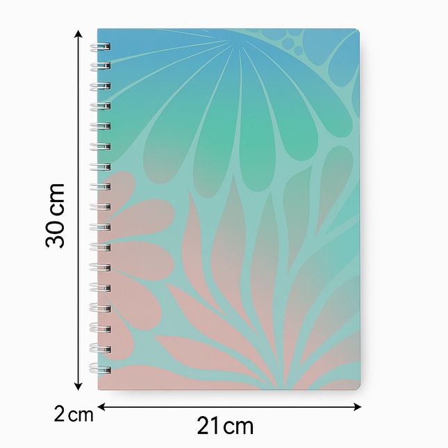 Premium A4 Spiral Notebook(Aqua)