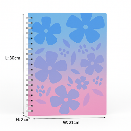 Premium A4 Spiral Notebook(Lavender)