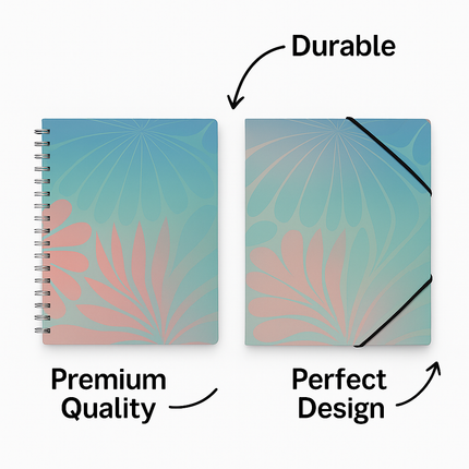 Premium A4 Spiral Notebook(Aqua)
