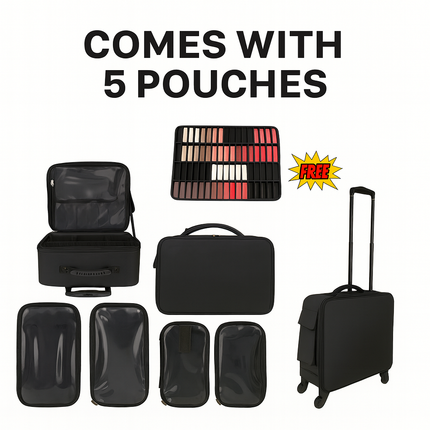 Professional Makeup Trolley Bag