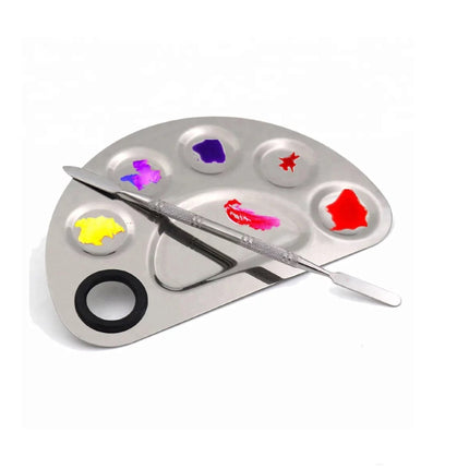 MIXING PALETTE SEMI CIRCLE WITH PANS