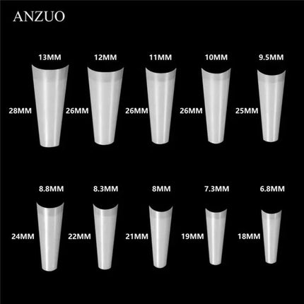 Professional Ballerina shape Nail Tips(Natural)