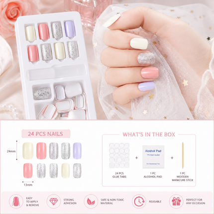 Ready to use Acrylic gel nails-Candy (635-04)