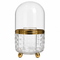 360° Rotating Makeup Organizer with Golden Base