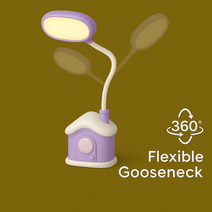 Cute House LED Lamp (Purple)