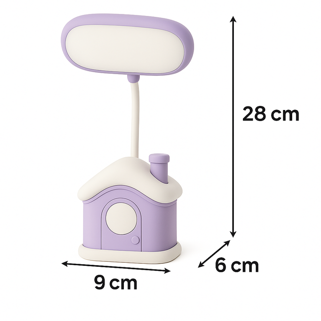 Cute House LED Lamp (Purple)