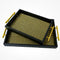 Premium Decorative Tray Set with gold handles (Black)