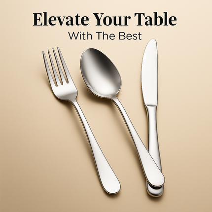 Eco-Friendly Biodegradable Acrylic Cutlery Set Pack of 18