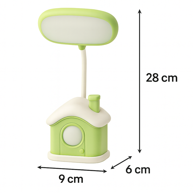 Cute House LED Lamp(Green)