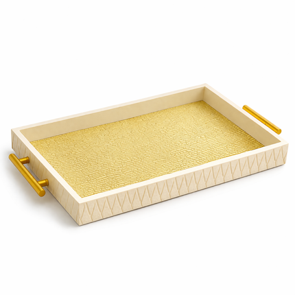 Elegant Medium decorative Tray (White)