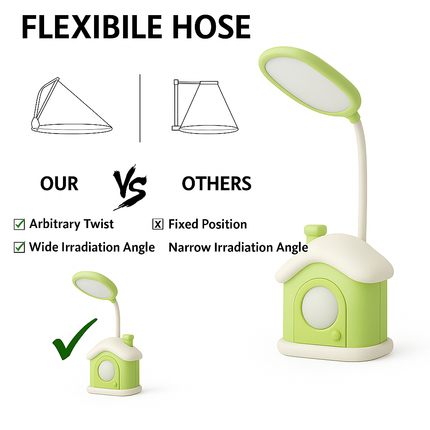 Cute House LED Lamp(Green)