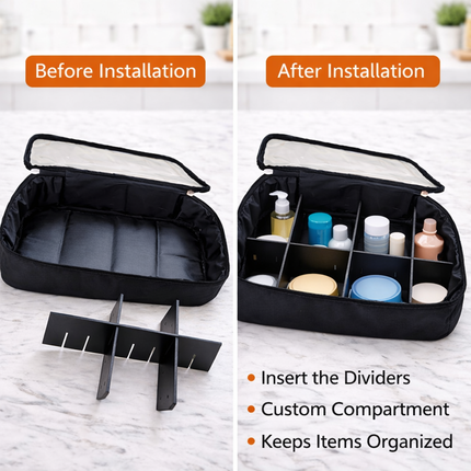 professional-PVC Makeup Pouch with divider