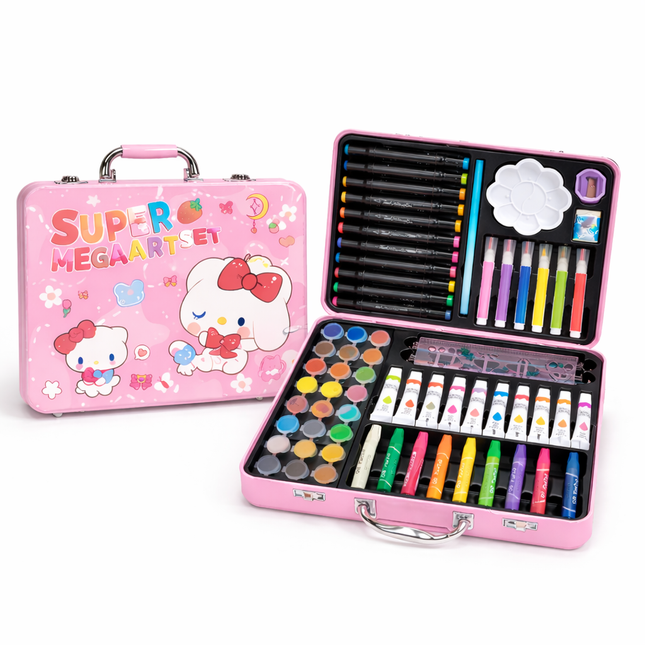 Coslifestore Kids Art Set Drawing & Painting Kit with Watercolors, Color Pencils, Oil Pastels, Acryl