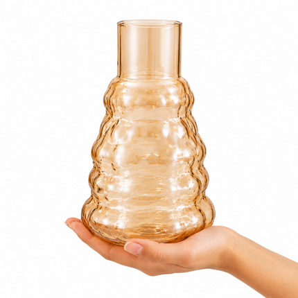 Premium Amber Glass Jug & Tumbler Set