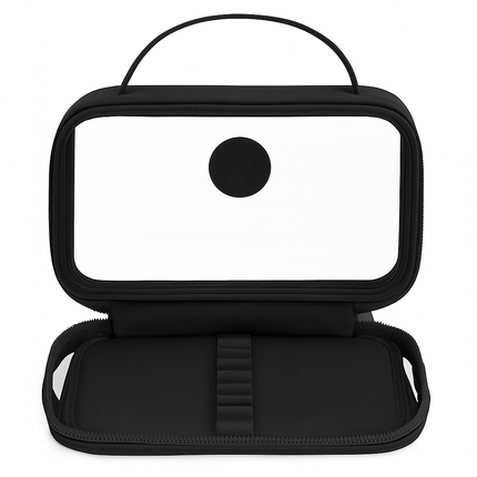 Transparent Multipurpose Pouch with Handle(Jet Black)