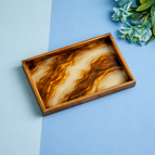 Gold brown / Wooden tray small