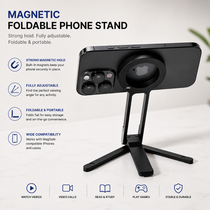 Coslifestore Magnetic Foldable Mobile Phone Tripod Stand