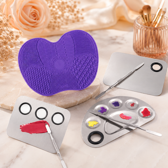 Brush cleaning Pad and Mixing Palette combo kit