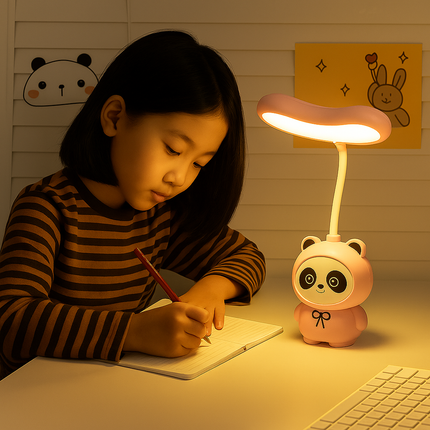 Cute Panda LED Desk Lamp (Light Pink)