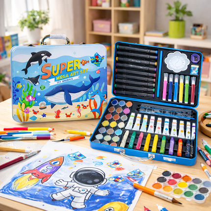Kids Drawing & Painting Kit(Sea animals)