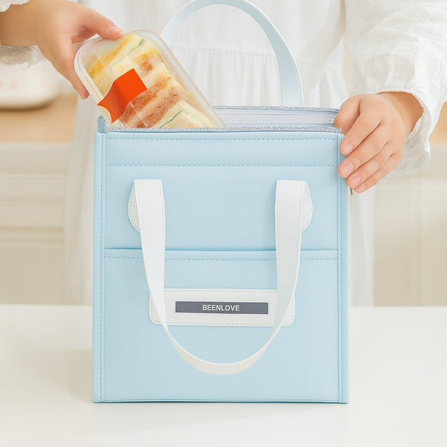 Portable Insulated Lunch Bag (Sky blue)