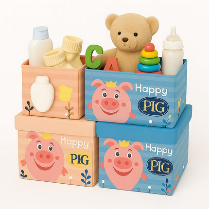 Happy Pig Organizer Set(Peach)